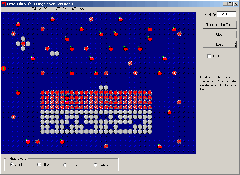 Firing Snake for MS-DOS Screenshot